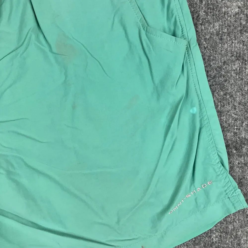 Columbia Swim Trunks Mens Size L Green Mesh Lined Quick Dry‎ Outdoor Lightweight